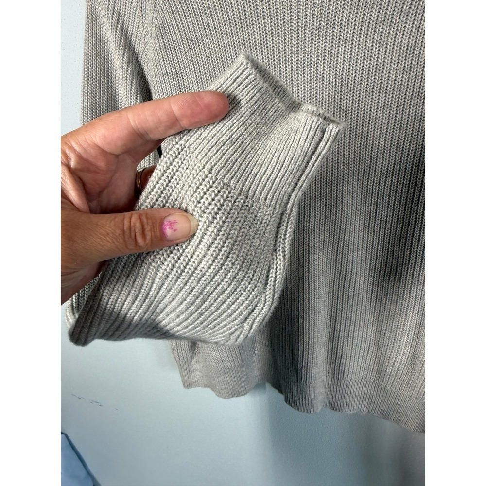 J.Crew Womens Heather Gray Ribbed Knit Button Shoulder Sweater Sz Small Pullover - Picture 6 of 10